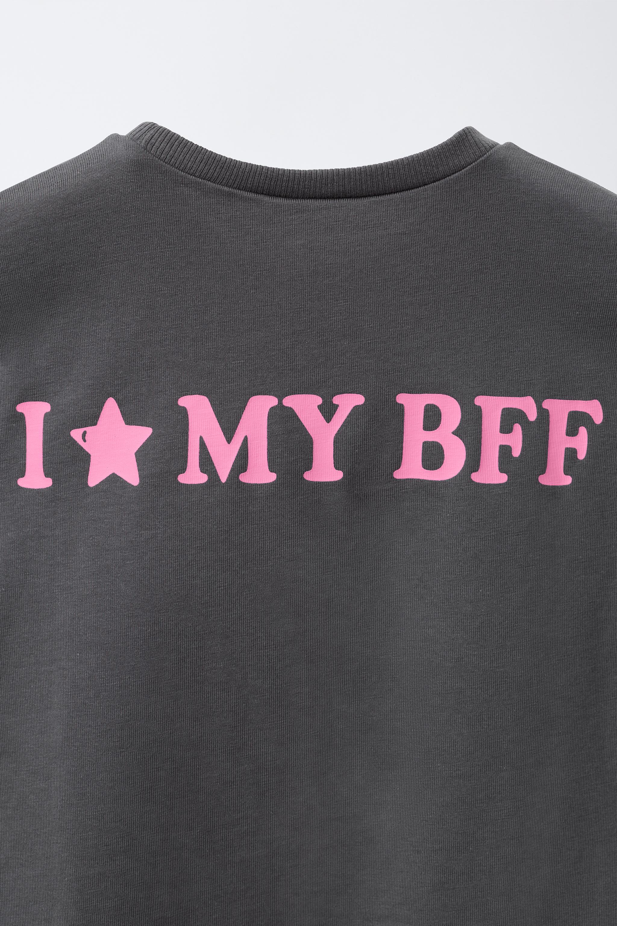 EMBROIDERED AND TEXT T-SHIRT